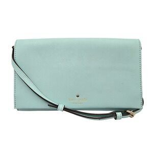 Kate Spade New York Light Aqua Saffiano Leather Crossbody Shoulder‎ Bag